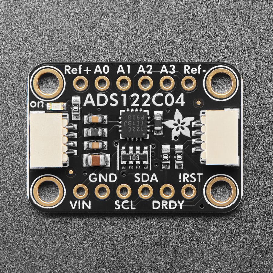 Adafruit ADS122C04 24-Bit ADC - 4 Channel 2-kSPS by Adafruit - The Pi Hut