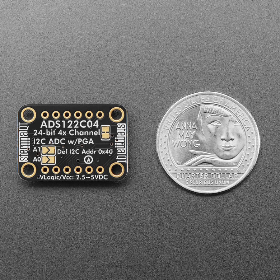 Adafruit ADS122C04 24-Bit ADC - 4 Channel 2-kSPS by Adafruit - The Pi Hut