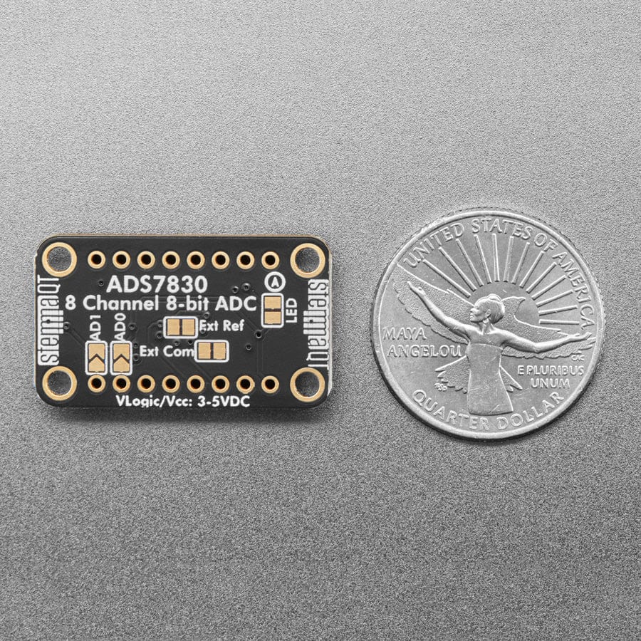 Adafruit ADS7830 8-Channel 8-Bit ADC with I2C - STEMMA QT / Qwiic - The Pi Hut