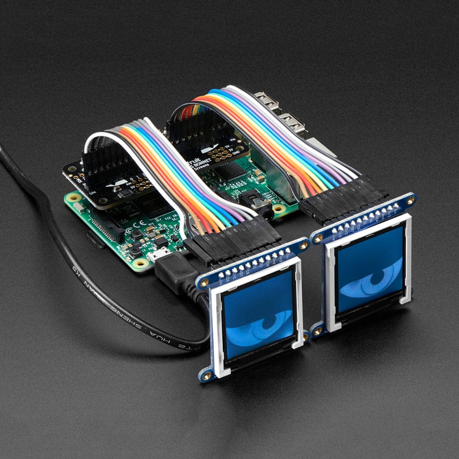 Adafruit Animated Eyes Bonnet for Raspberry Pi Mini Kit - Without Displays - The Pi Hut