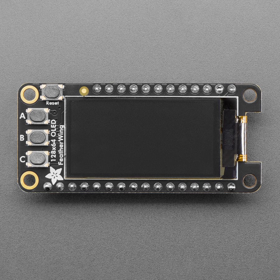 Adafruit Assembled FeatherWing OLED - 128x64 OLED Add-on