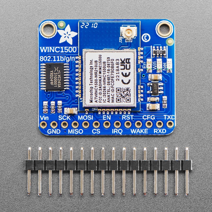 Adafruit ATWINC1500 WiFi Breakout with uFL Connector (fw 19.4.4) by Adafruit - The Pi Hut
