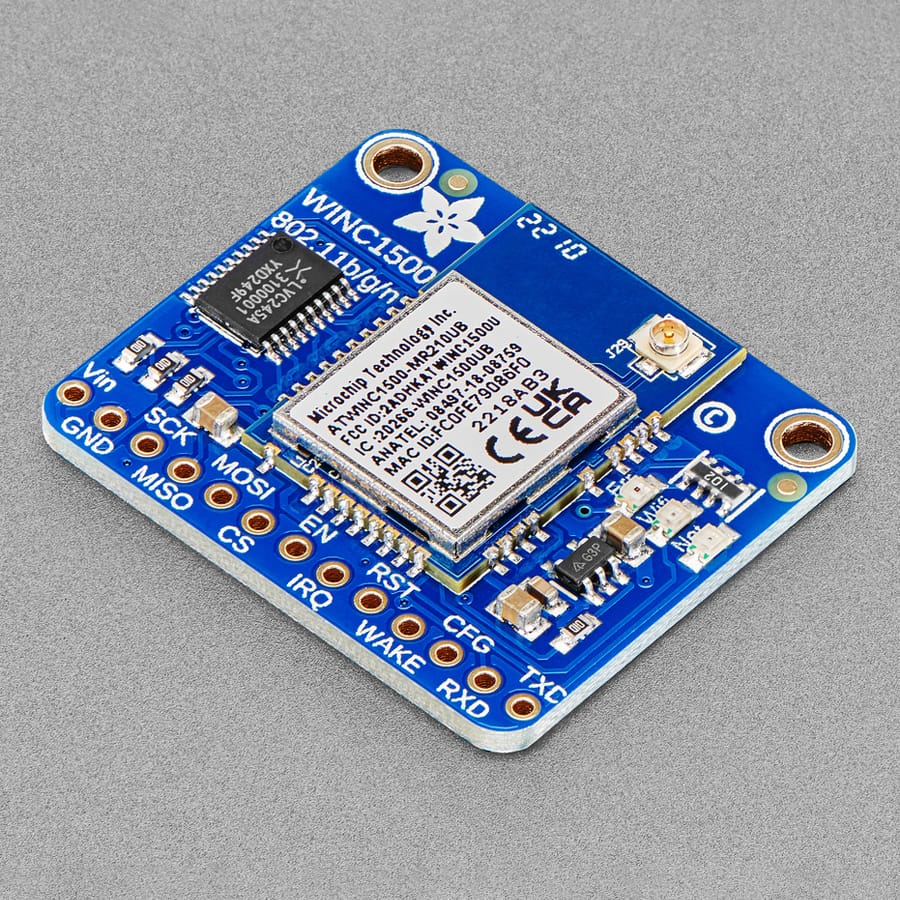 Adafruit ATWINC1500 WiFi Breakout with uFL Connector (fw 19.4.4) by Adafruit - The Pi Hut