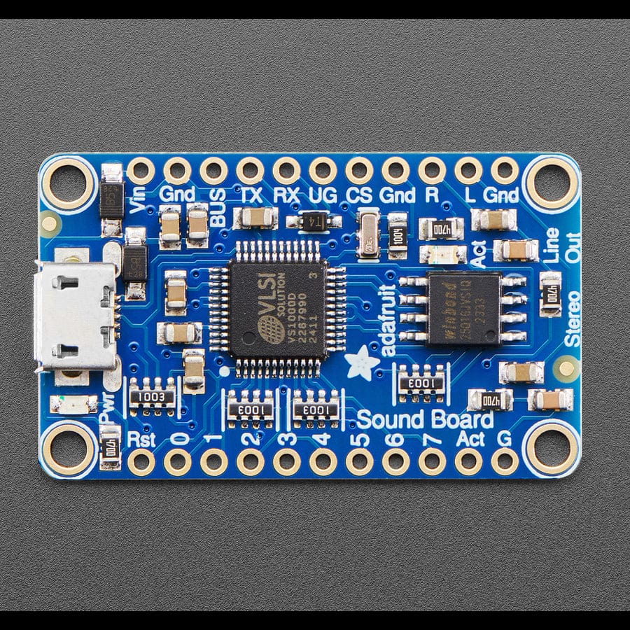 Adafruit Audio FX Mini Sound Board - WAV/OGG Trigger - 2MB Flash by Adafruit - The Pi Hut