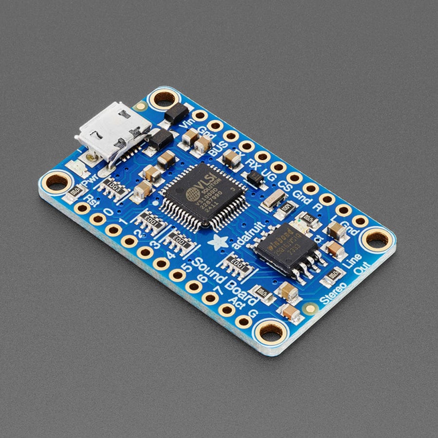 Adafruit Audio FX Mini Sound Board - WAV/OGG Trigger - 2MB Flash by Adafruit - The Pi Hut