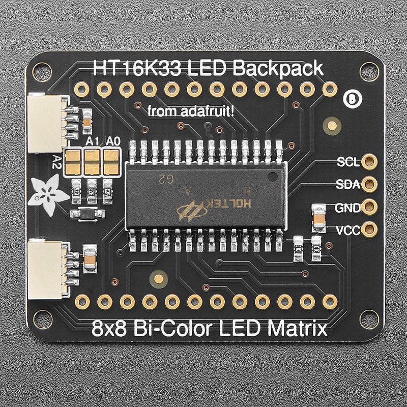 Adafruit Bicolor LED Square Pixel Matrix with I2C Backpack - Qwiic / STEMMA QT - The Pi Hut