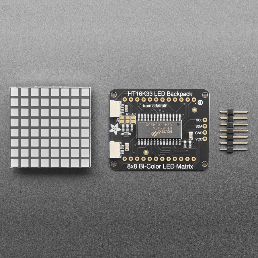 Adafruit Bicolor LED Square Pixel Matrix with I2C Backpack - Qwiic / STEMMA QT - The Pi Hut