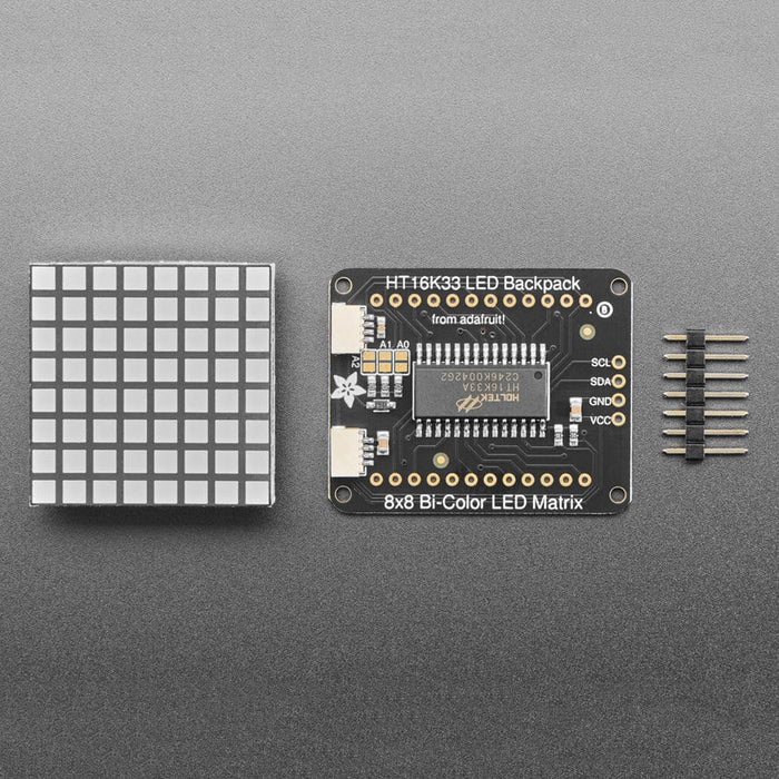 Adafruit Bicolor LED Square Pixel Matrix with I2C Backpack - Qwiic ...