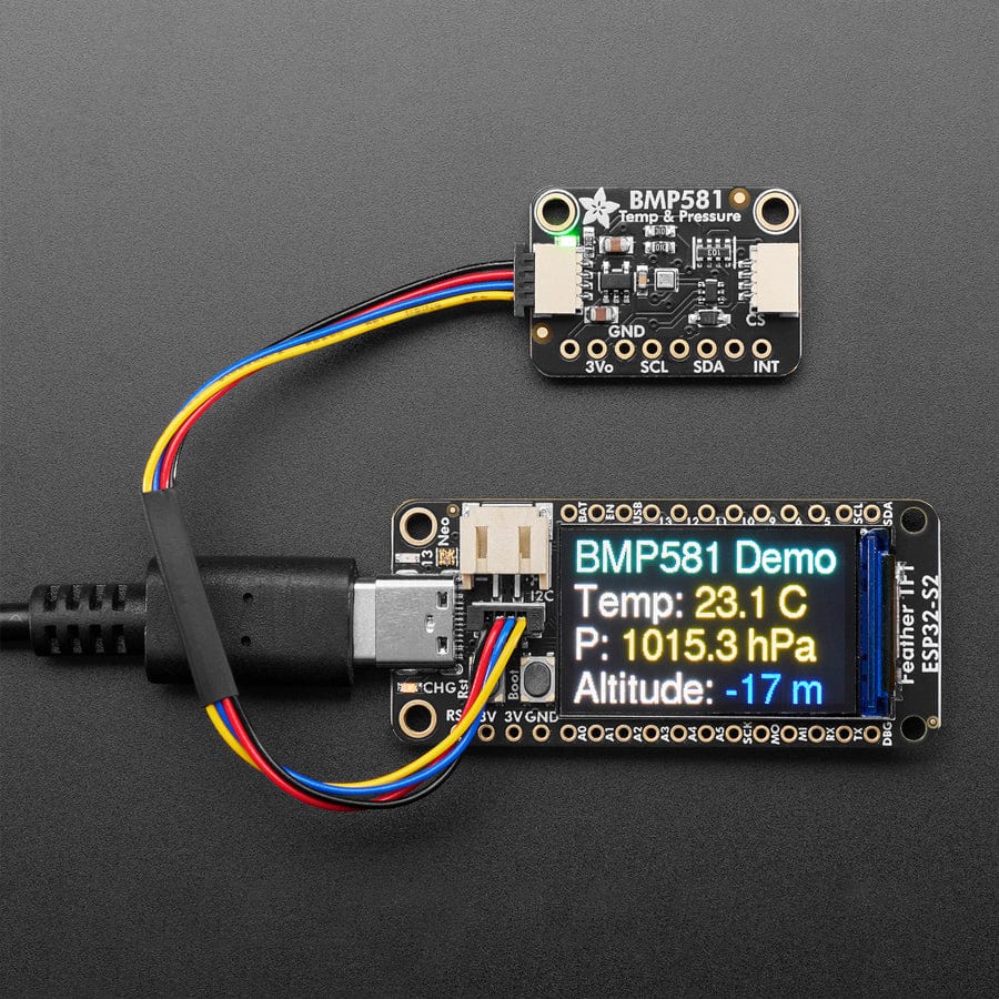 Adafruit BMP581 I2C or SPI Temperature and Pressure Sensor - STEMMA QT by Adafruit - The Pi Hut