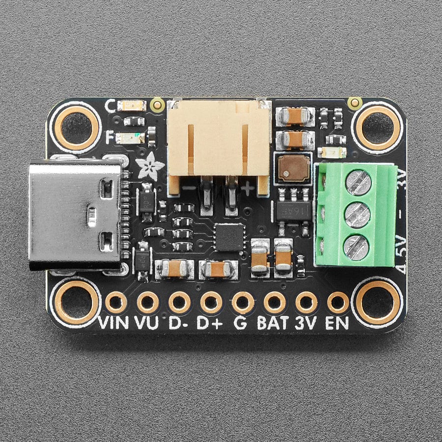 Adafruit bq25185 USB / DC / Solar Charger with 3.3V Buck Board