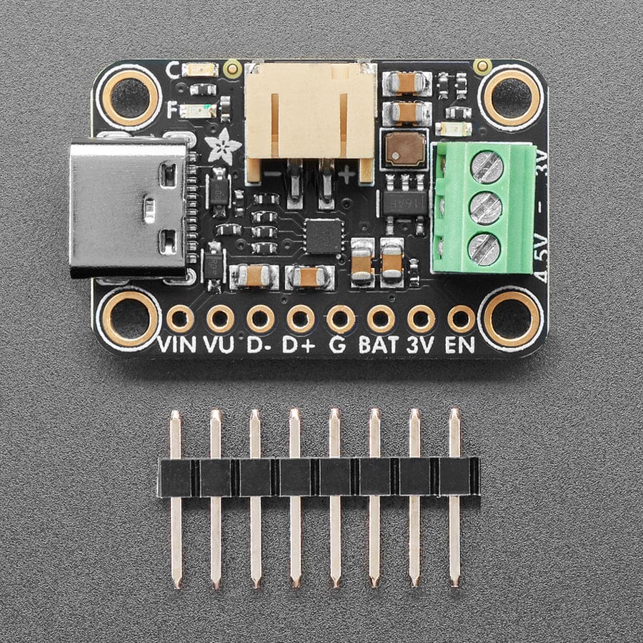 Adafruit bq25185 USB / DC / Solar Charger with 3.3V Buck Board - The Pi Hut