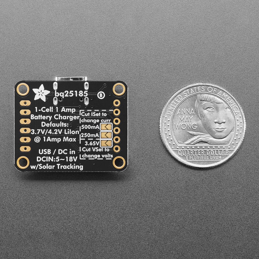 Adafruit bq25185 USB / DC / Solar Lithium Ion/Polymer Charger