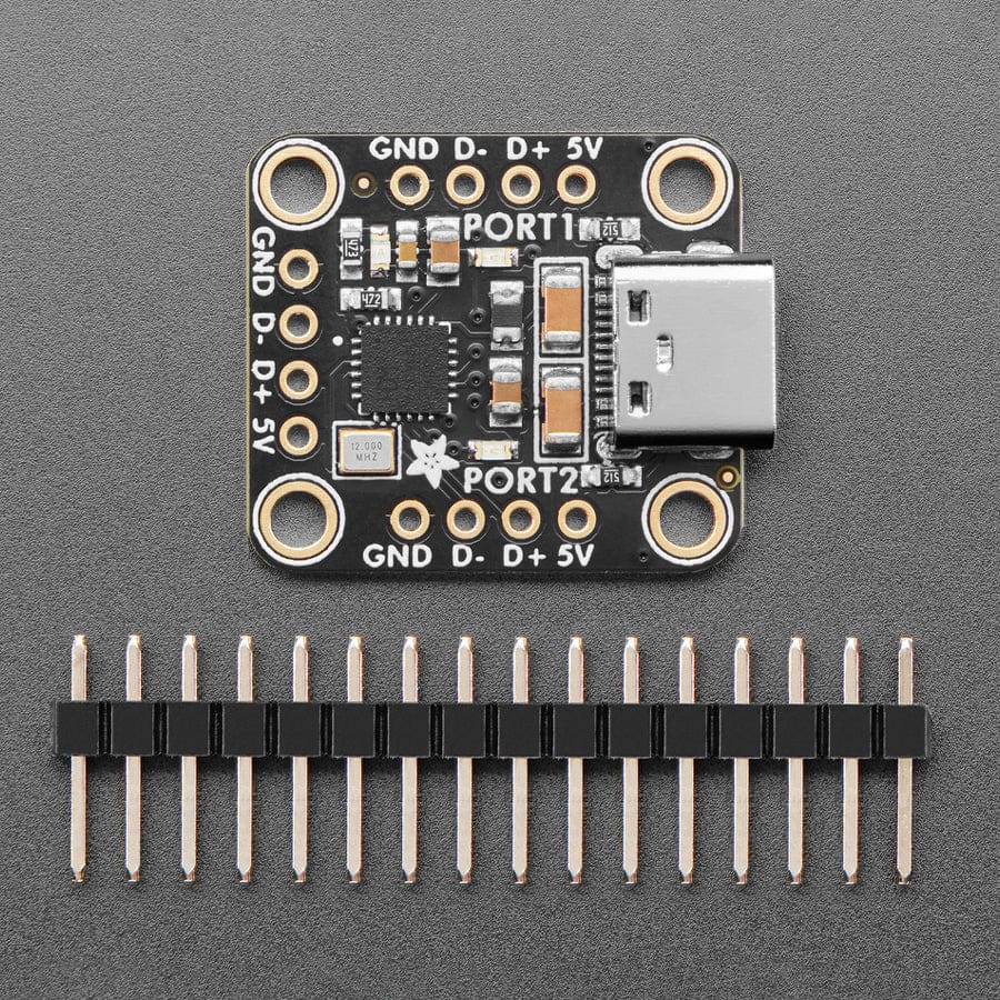 Adafruit CH334F Mini 2-Port USB Hub Breakout