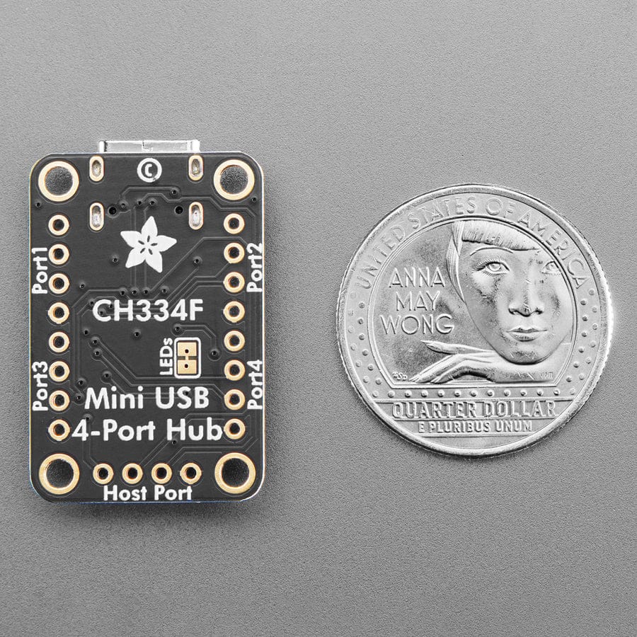 Adafruit CH334F Mini 4-Port USB Hub Breakout