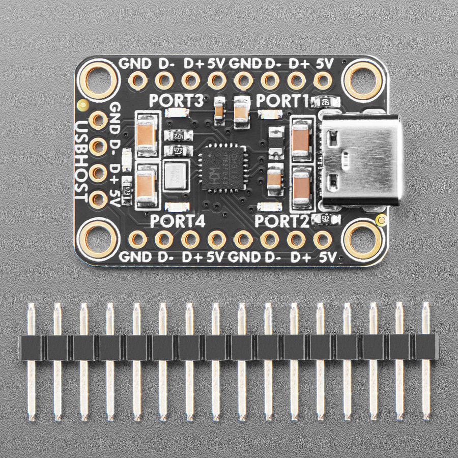 Adafruit CH334F Mini 4-Port USB Hub Breakout