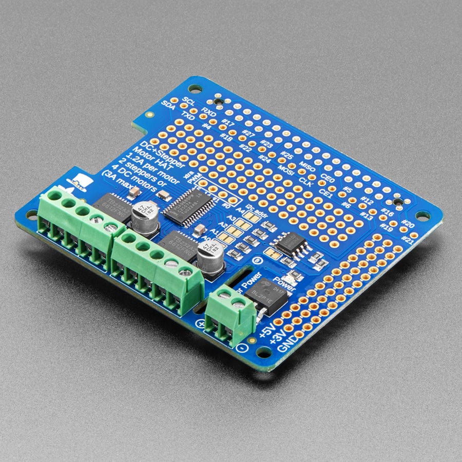 Adafruit DC & Stepper Motor HAT for Raspberry Pi - Mini Kit by Adafruit - The Pi Hut