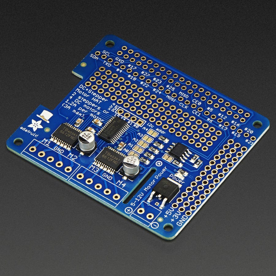 Adafruit DC & Stepper Motor HAT for Raspberry Pi - Mini Kit - The Pi Hut