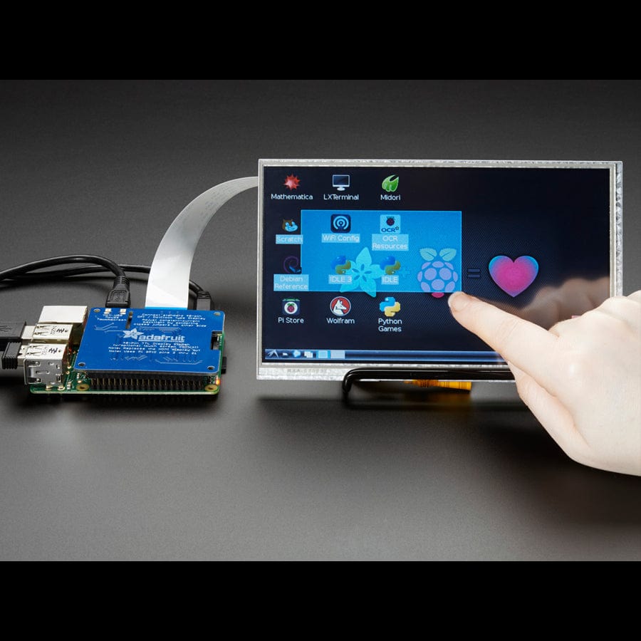 Adafruit DPI TFT Kippah for Raspberry Pi with Touch Support by Adafruit - The Pi Hut