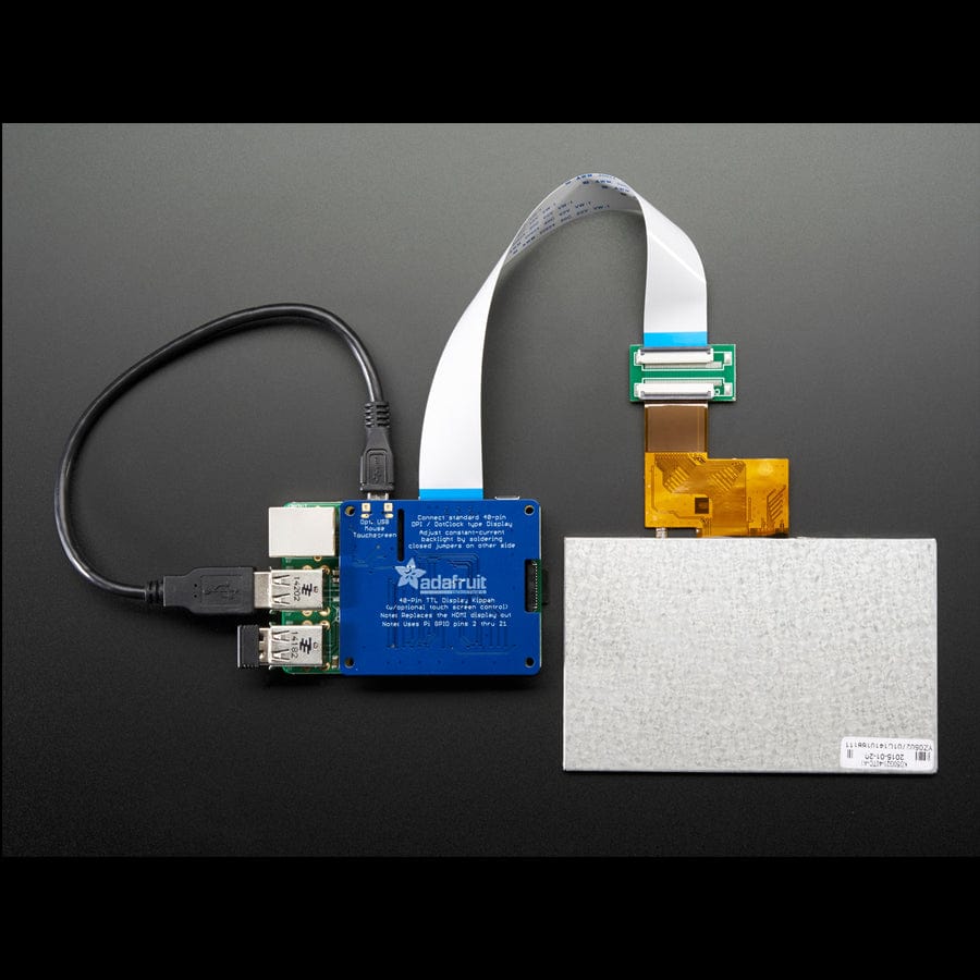 Adafruit DPI TFT Kippah for Raspberry Pi with Touch Support by Adafruit - The Pi Hut