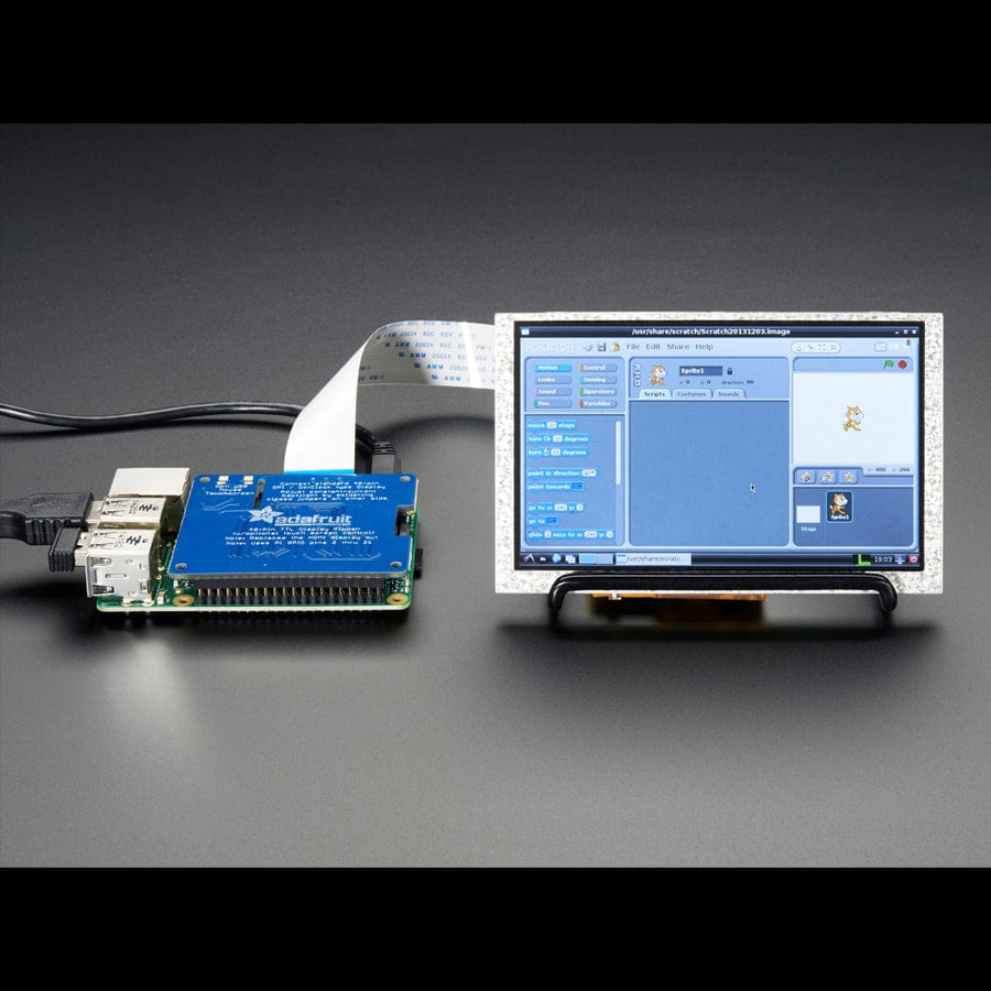 Adafruit DPI TFT Kippah for Raspberry Pi with Touch Support by Adafruit - The Pi Hut