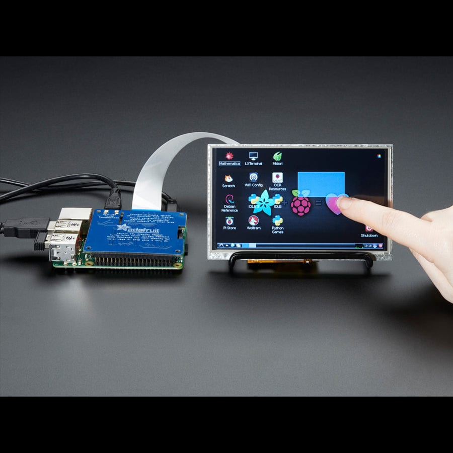Adafruit DPI TFT Kippah for Raspberry Pi with Touch Support by Adafruit - The Pi Hut