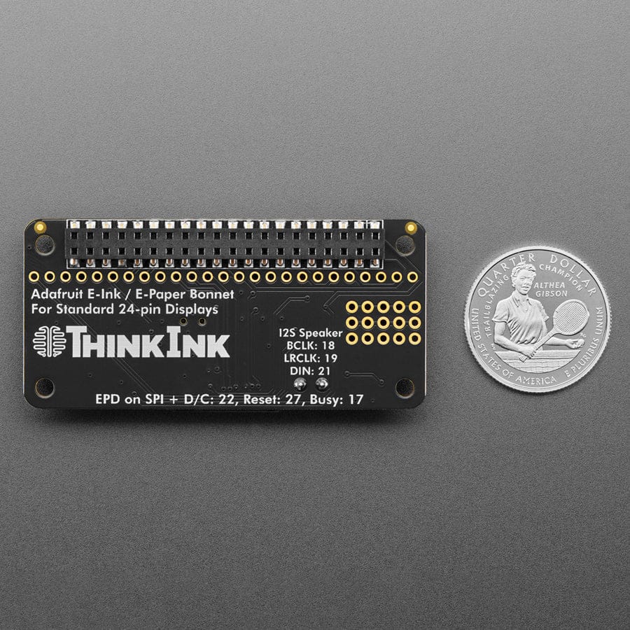 Adafruit E-Ink Bonnet for Raspberry Pi - 24-pin E-Paper Displays by Adafruit - The Pi Hut