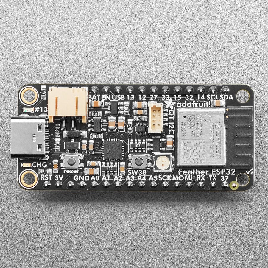 Adafruit ESP32 Feather V2 with Headers - 8MB Flash + 2 MB PSRAM - STEMMA QT - The Pi Hut