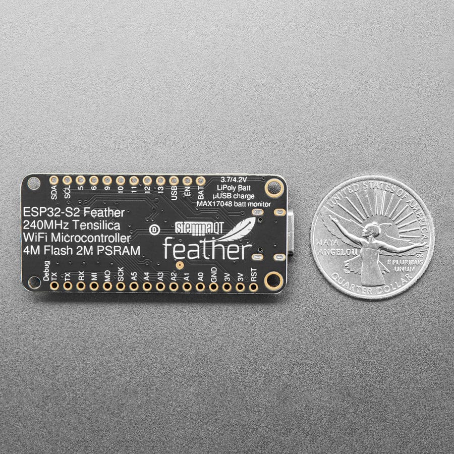 Adafruit ESP32-S2 Feather - 2 MB PSRAM and STEMMA QT / Qwiic - The Pi Hut