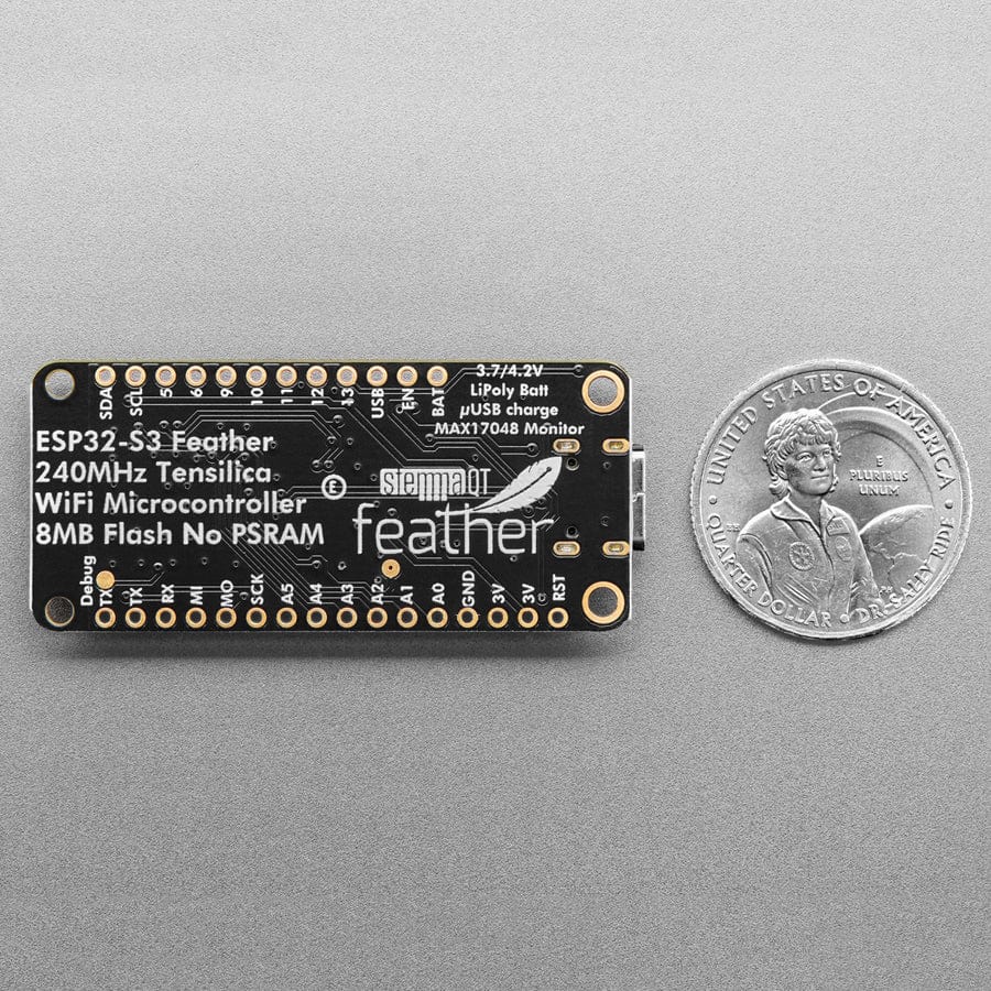 Adafruit ESP32-S3 Feather 8MB with w.FL Antenna - The Pi Hut