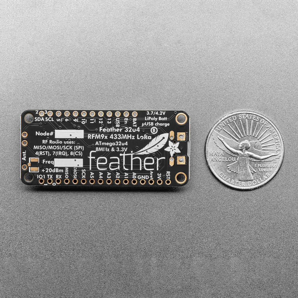 Adafruit Feather 32u4 RFM96 LoRa Radio - 433MHz (RadioFruit) by Adafruit - The Pi Hut