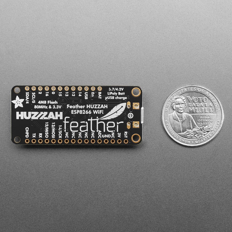 Adafruit Feather HUZZAH with ESP8266 - Loose Headers by Adafruit - The Pi Hut
