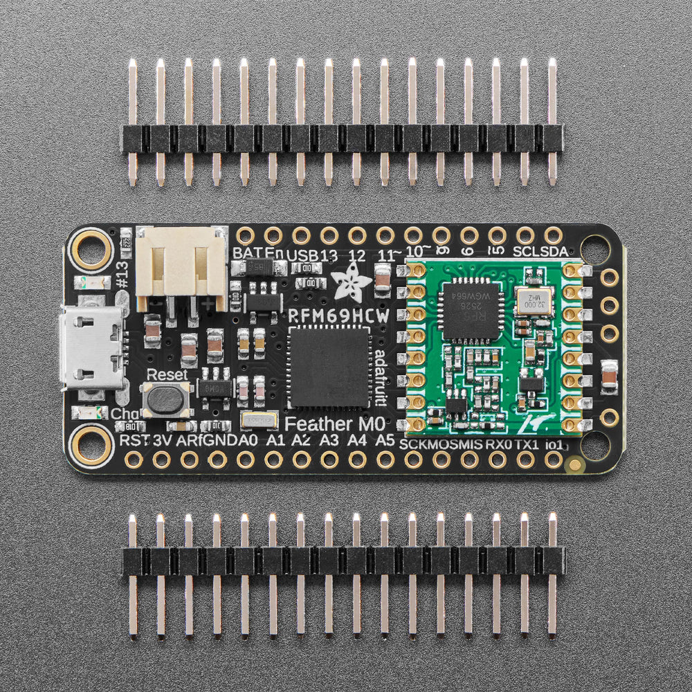 Adafruit Feather M0 RFM69HCW Packet Radio - 868 or 915 MHz (RadioFruit) by Adafruit - The Pi Hut