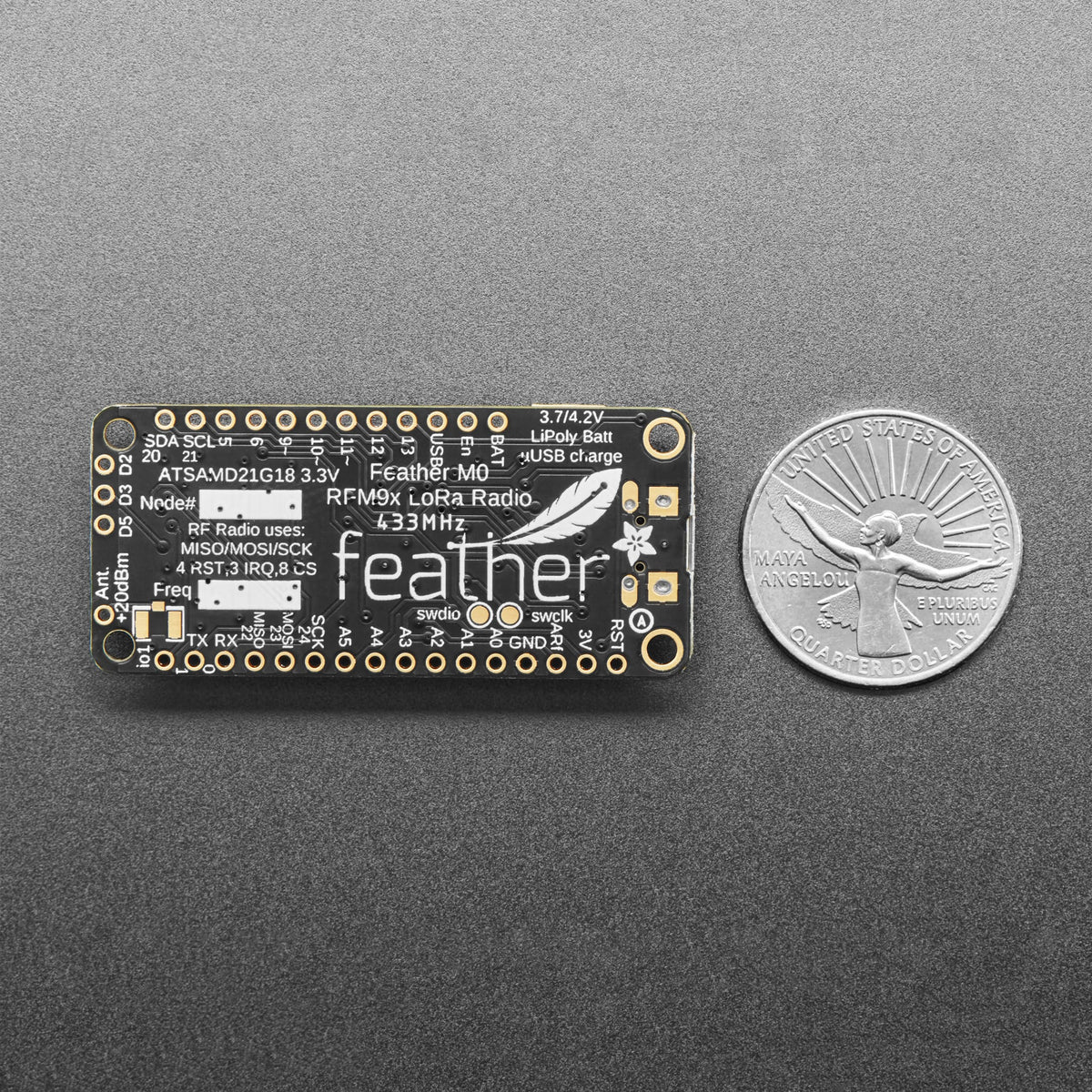 Adafruit Feather M0 RFM96 LoRa Radio - 433MHz (RadioFruit) by Adafruit - The Pi Hut