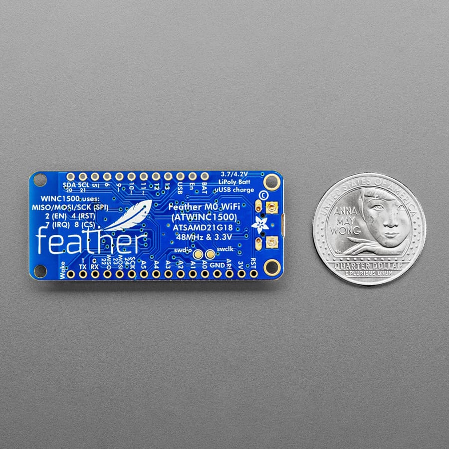 Adafruit Feather M0 WiFi with uFL - ATSAMD21 + ATWINC1500 by Adafruit - The Pi Hut