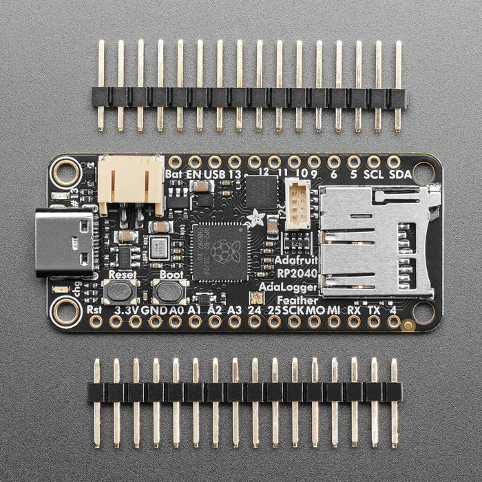 Adafruit Feather RP2040 Adalogger - 8MB Flash with microSD Card ...