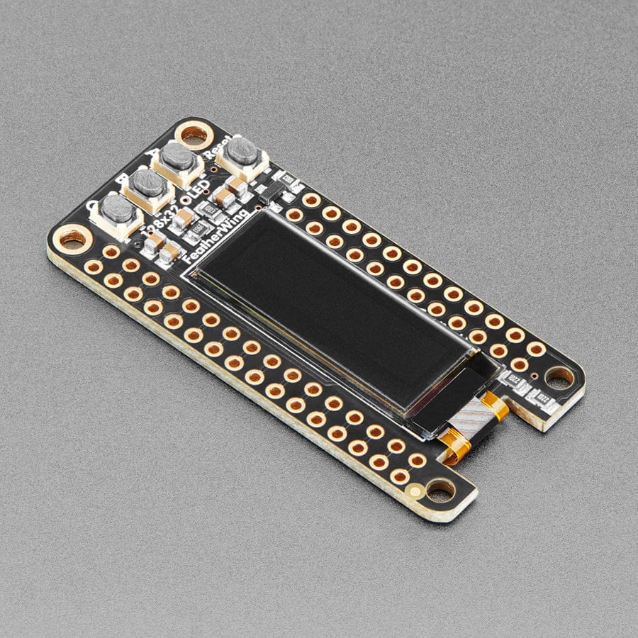 Adafruit FeatherWing OLED - 128x32 OLED Add-on For Feather by Adafruit - The Pi Hut