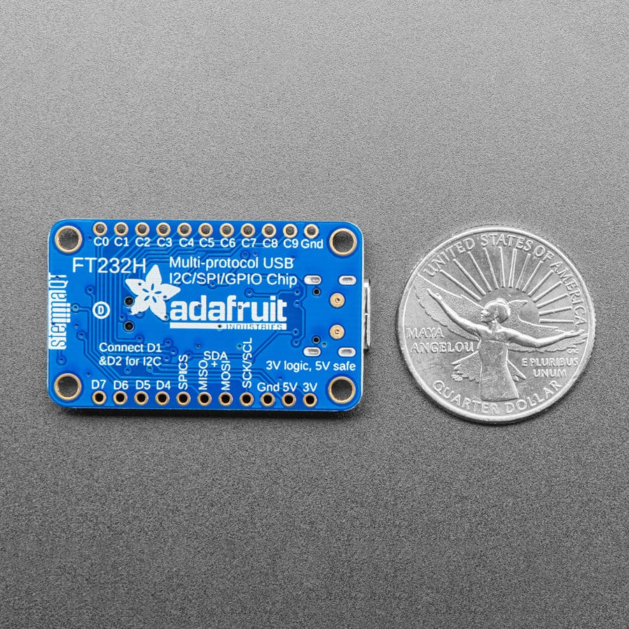 Adafruit FT232H Breakout - General Purpose USB to GPIO, SPI, I2C (USB-C & Stemma QT) by Adafruit - The Pi Hut