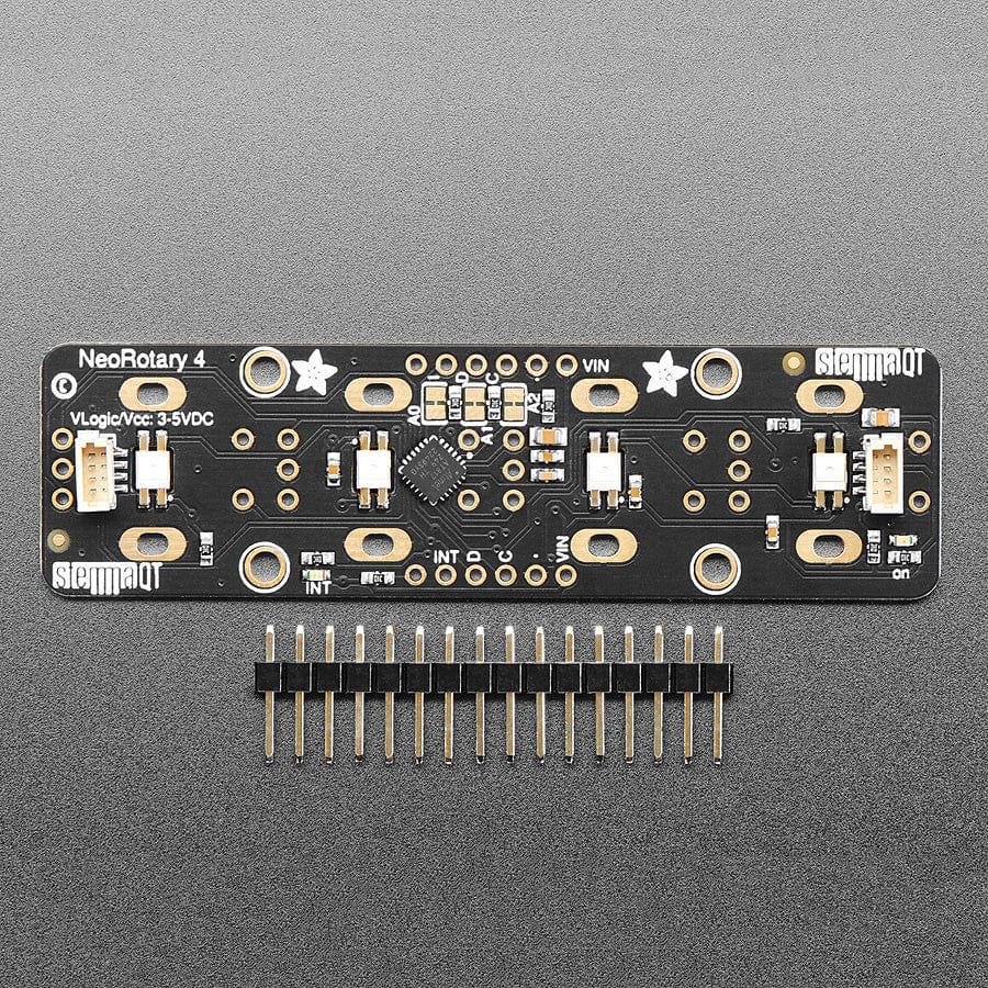 Adafruit I2C Quad Rotary Encoder Breakout with NeoPixel - STEMMA QT / Qwiic - The Pi Hut