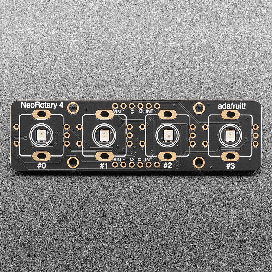 Adafruit I2C Quad Rotary Encoder Breakout with NeoPixel - STEMMA QT / Qwiic - The Pi Hut