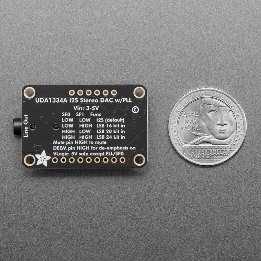 Adafruit I2S Stereo Decoder - UDA1334A Breakout - The Pi Hut