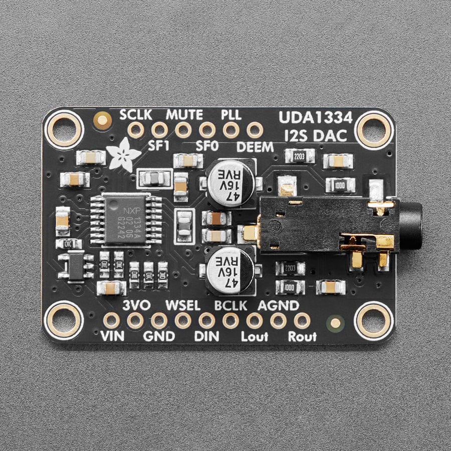 Adafruit I2S Stereo Decoder - UDA1334A Breakout - The Pi Hut