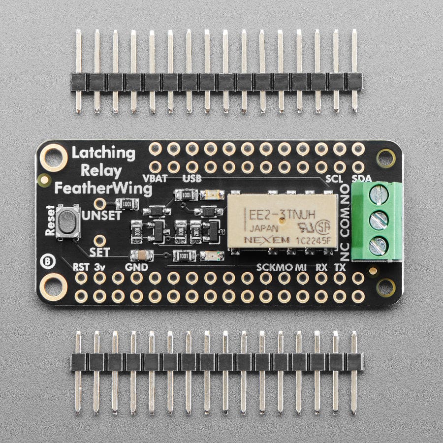 Adafruit Latching Mini Relay FeatherWing by Adafruit - The Pi Hut