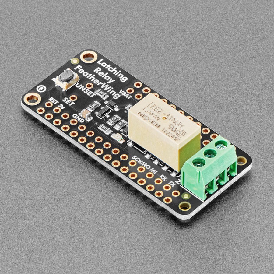 Adafruit Latching Mini Relay FeatherWing by Adafruit - The Pi Hut