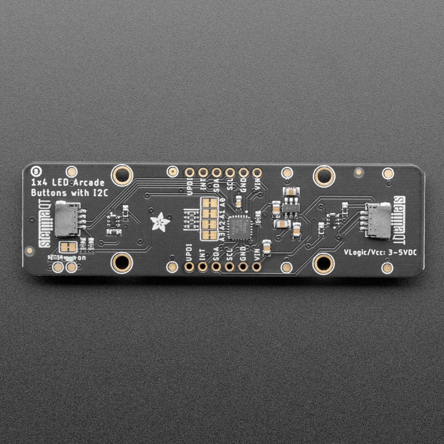 Adafruit LED Arcade Button 1x4 - STEMMA QT I2C Breakout (STEMMA QT / Qwiic) - The Pi Hut