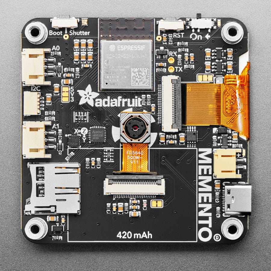 Adafruit MEMENTO - Python Programmable DIY Camera - Bare Board