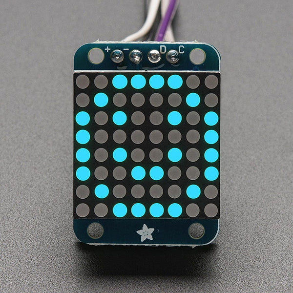 Adafruit Mini 8x8 LED Matrix with I2C Backpack - Blue - The Pi Hut Adafruit Mini 8x8 LED Matrix with I2C Backpack - Blue - The Pi Hut