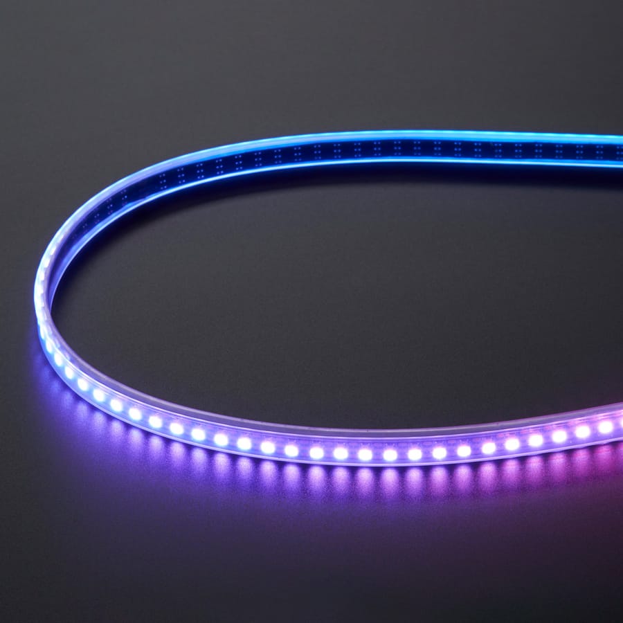 Adafruit Mini Skinny NeoPixel Digital RGB LED Strip - 144 LED/m (1m BLACK) by Adafruit - The Pi Hut