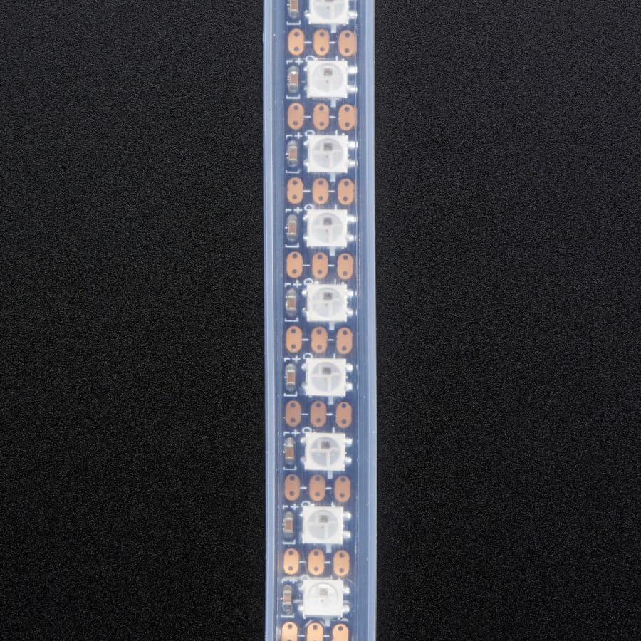 Adafruit Mini Skinny NeoPixel Digital RGB LED Strip - 144 LED/m (1m BLACK) by Adafruit - The Pi Hut