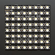 Adafruit NeoPixel NeoMatrix - 64 RGBW - Warm White (3000K) by Adafruit - The Pi Hut