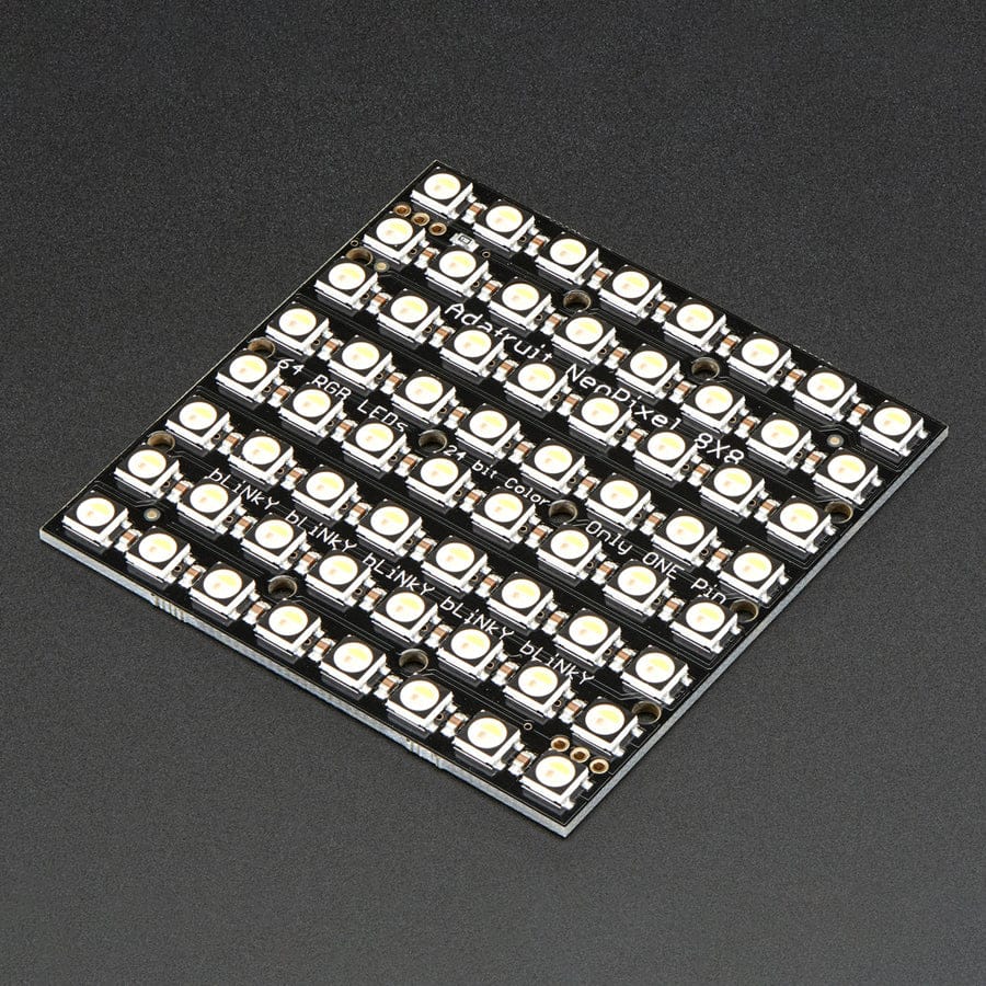 Adafruit NeoPixel NeoMatrix - 64 RGBW - Warm White (3000K) by Adafruit - The Pi Hut